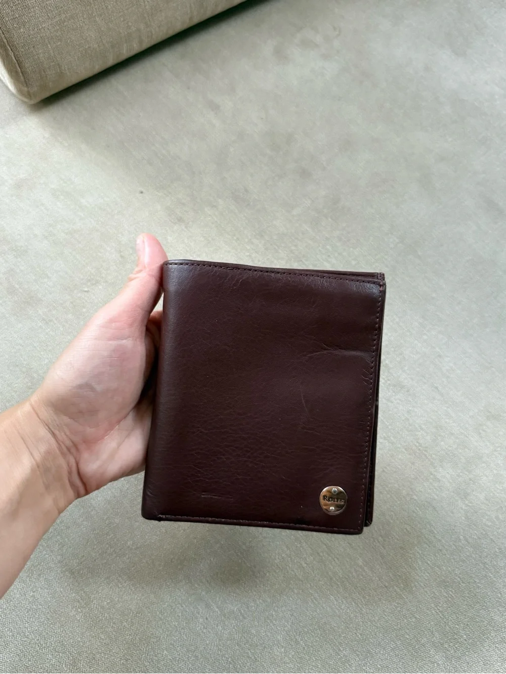 vintage Rolfs brown leather Attache-style men's wallet